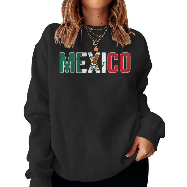 Mexico Mexican Soccer Fan Men Women Boys Girls Kids  Women Crewneck Graphic Sweatshirt