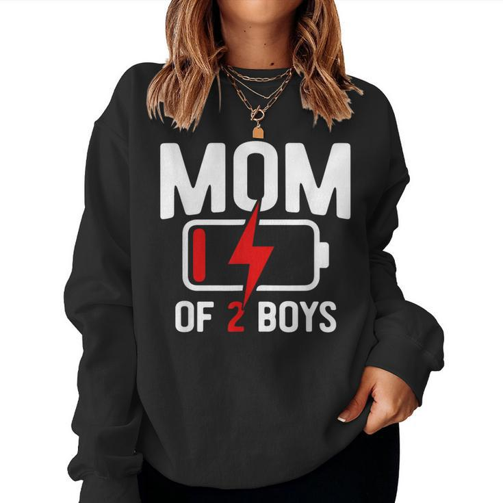 Mom Of 2 Boys From Son Birthday Women Women Sweatshirt