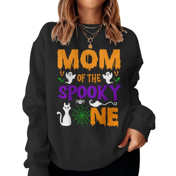 Mom Halloween 1St Birthday Mom Of The Spooky One Boy Women Sweatshirt