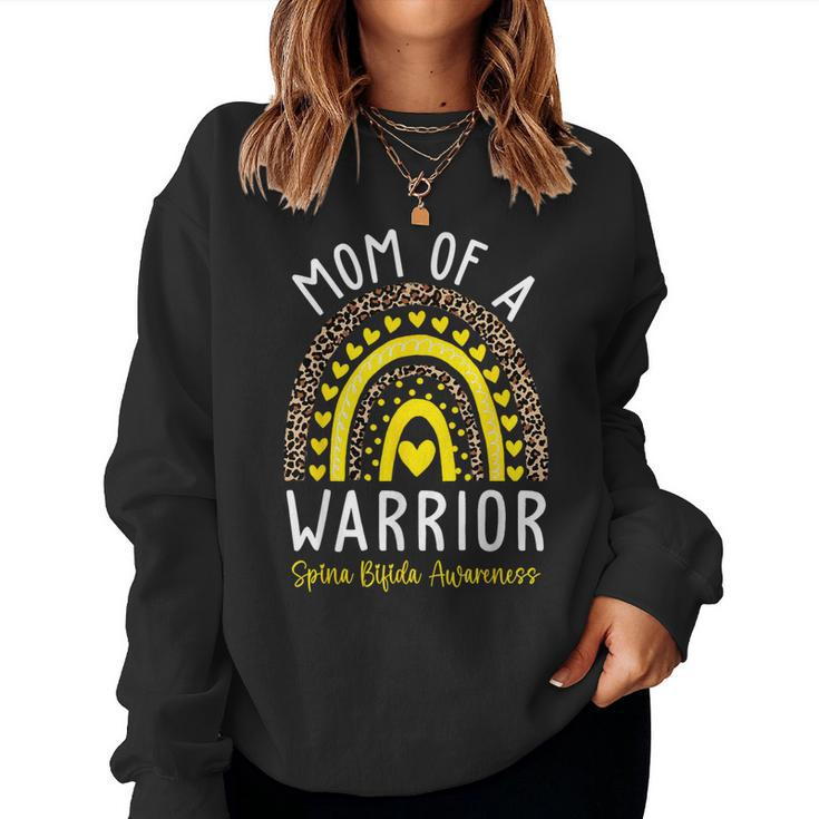 Mom Of A Warrior We Wear Yellow Spina Bifida Awareness Month Women Sweatshirt