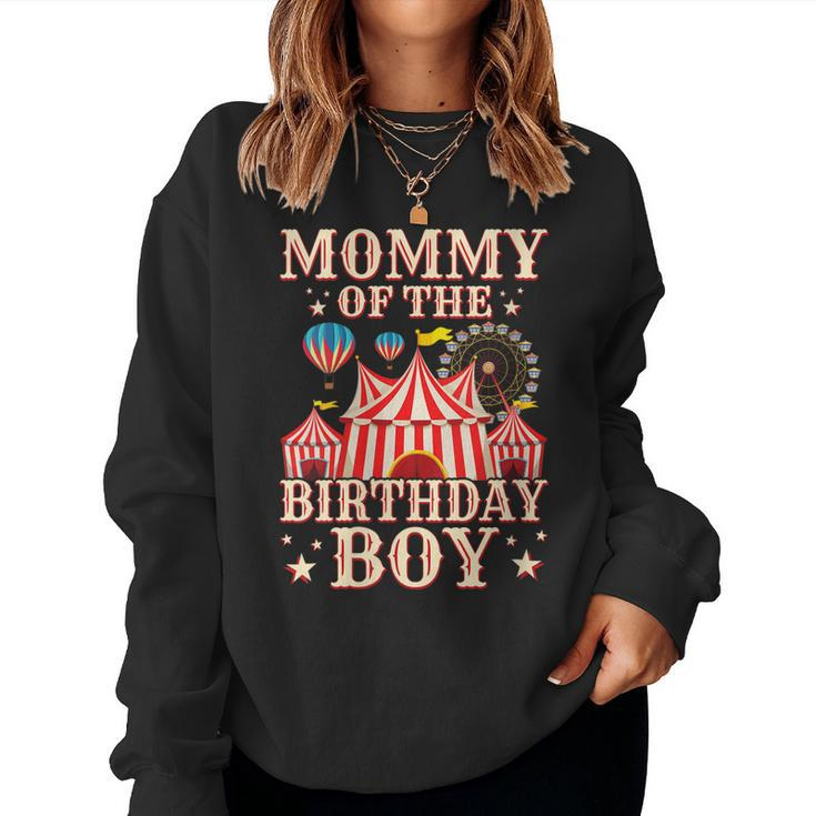 Mommy Of The Birthday Boy Carnival Circus Themed Family Women Sweatshirt