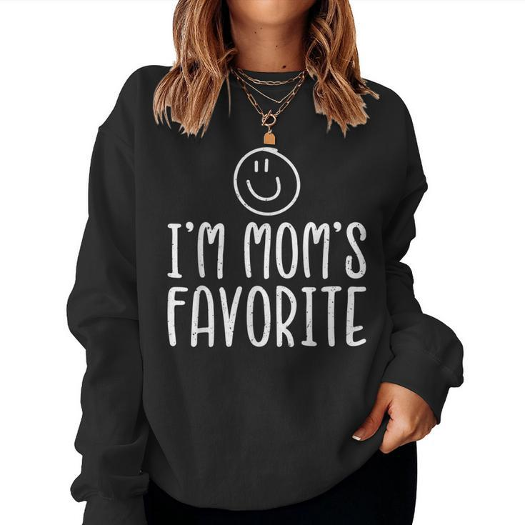 Moms Favorite  Sarcastic Humor  Funny Sibling  Women Crewneck Graphic Sweatshirt