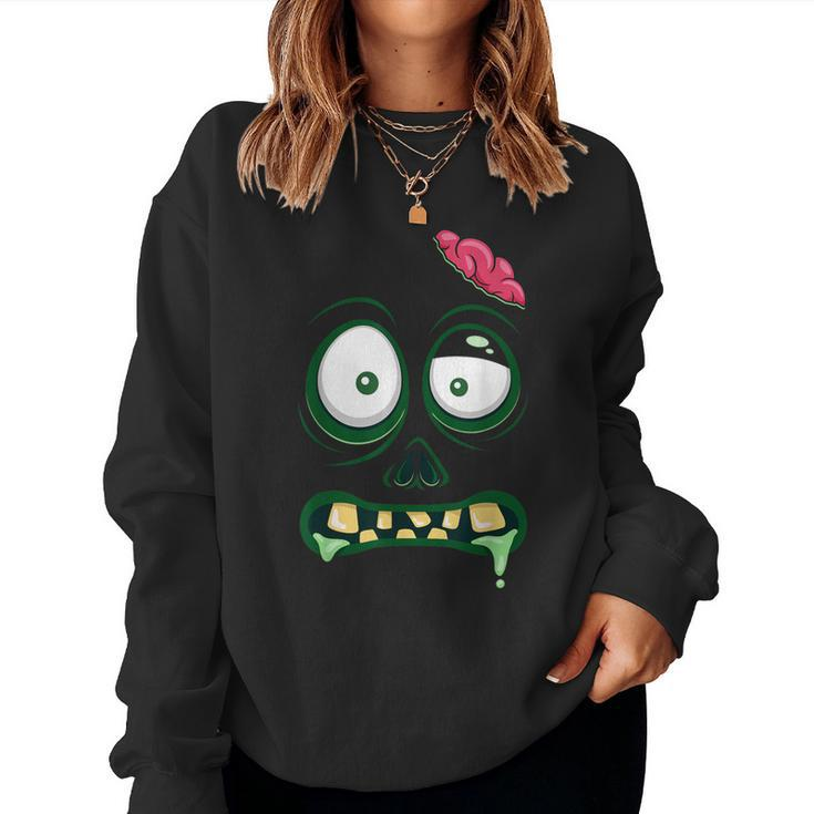 Monster Face Halloween Matching Costume Zombie Kid Women Sweatshirt