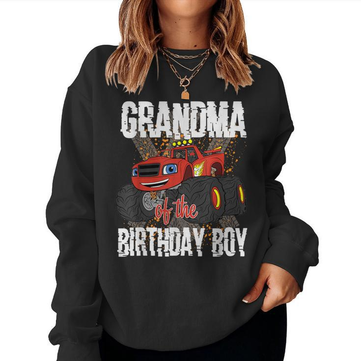 Monster Truck Family Matching Party Grandma Of The Birthday Women Sweatshirt