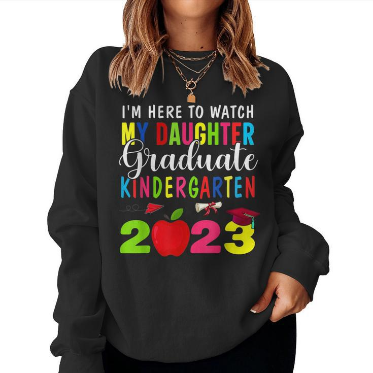 My Daughter Graduated Kindergarten Class Of 2023 Graduation  Women Crewneck Graphic Sweatshirt