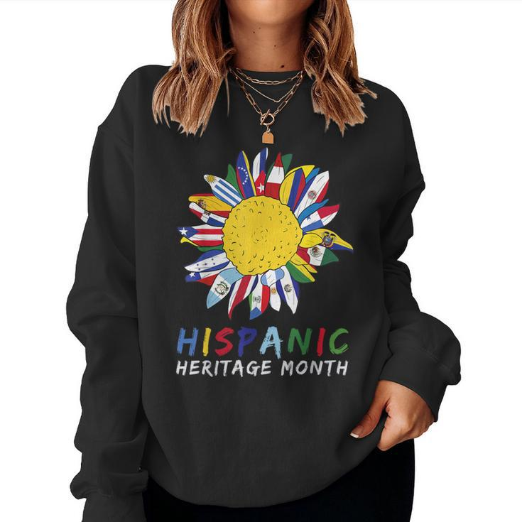 National Hispanic Heritage Month Sunflower All Countries Women Sweatshirt