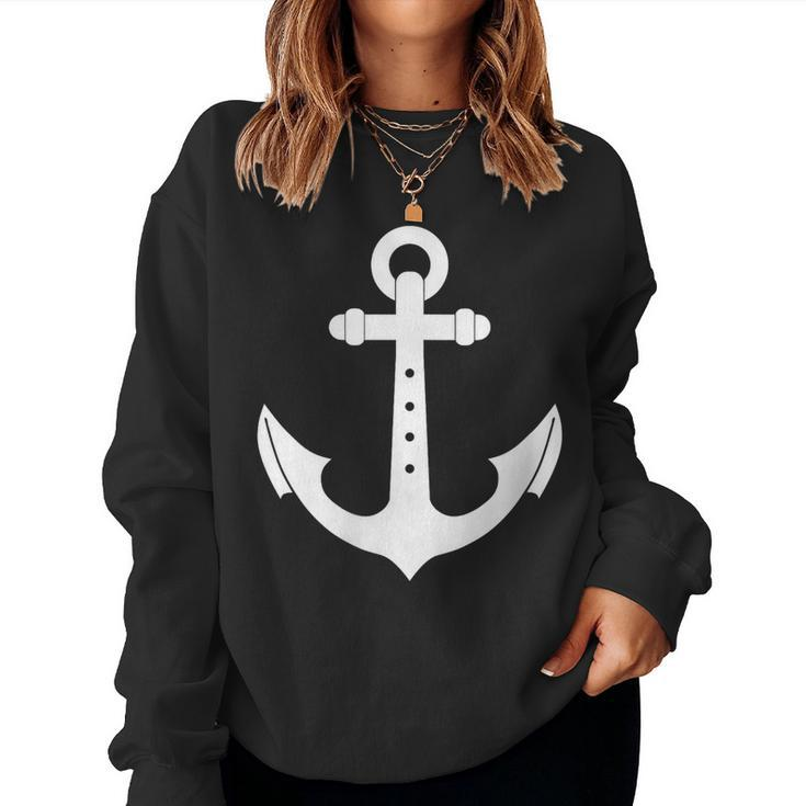 Nautical Anchor Cute For Sailors Boaters & Yachting_2 Women Sweatshirt
