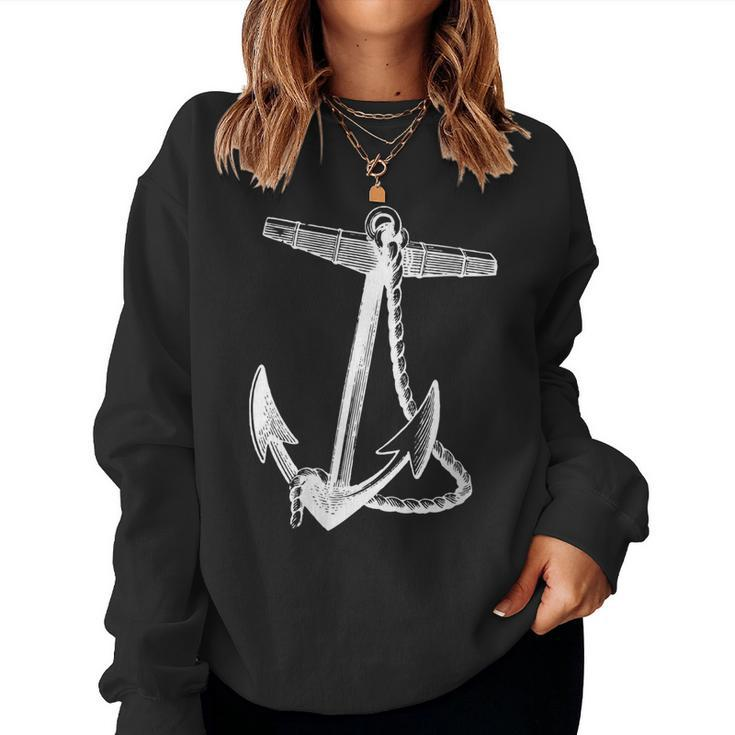 Nautical Ships Anchor Sailing Naval Women Sweatshirt