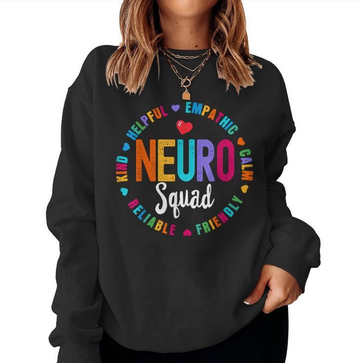Neuro Squad Nurse Team Registered Nursing  Women Crewneck Graphic Sweatshirt