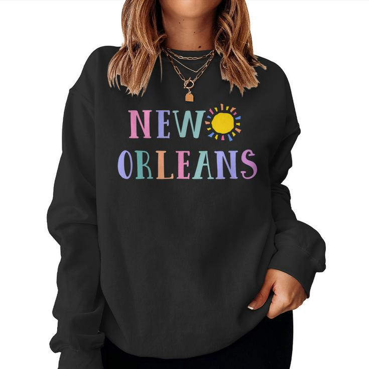 New Orleans Souvenir For Men Women Boys Girls Tourists  Women Crewneck Graphic Sweatshirt