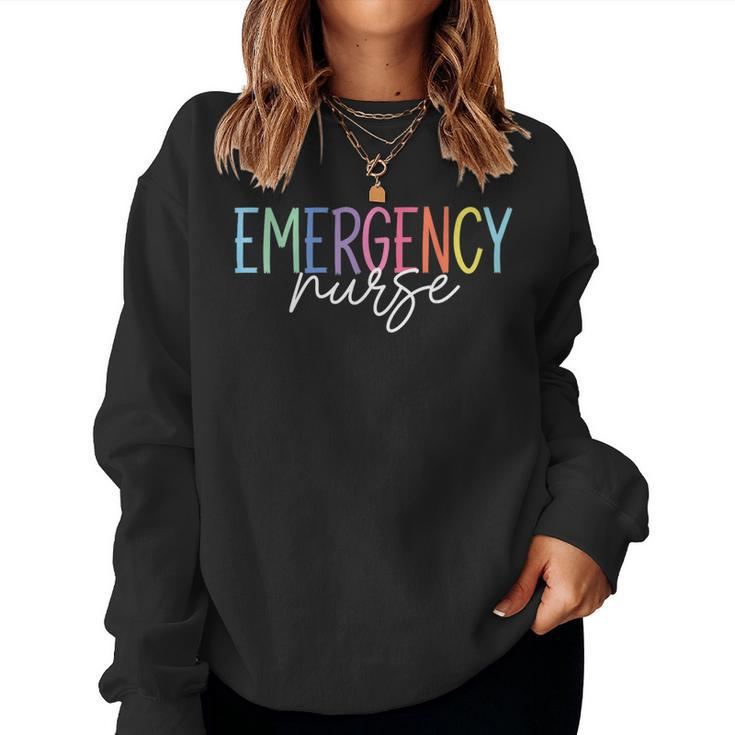 Nurse Emergency Department Emergency Nursing Room Healthcare  Women Crewneck Graphic Sweatshirt