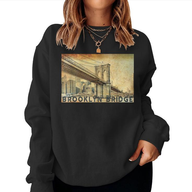 Ny Brooklyn Bridge Connects Manhattan & Brooklyn Women Women Sweatshirt