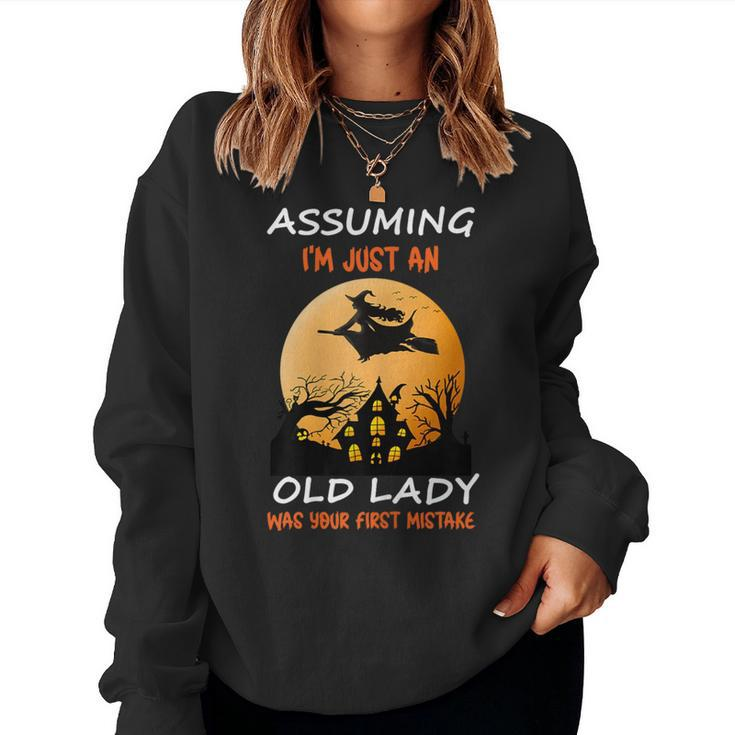 Old Lady Witch Halloween For Women Sweatshirt