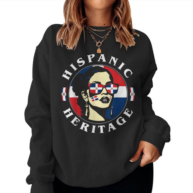 Hispanic Heritage Dominican Republic And Flag Women Sweatshirt