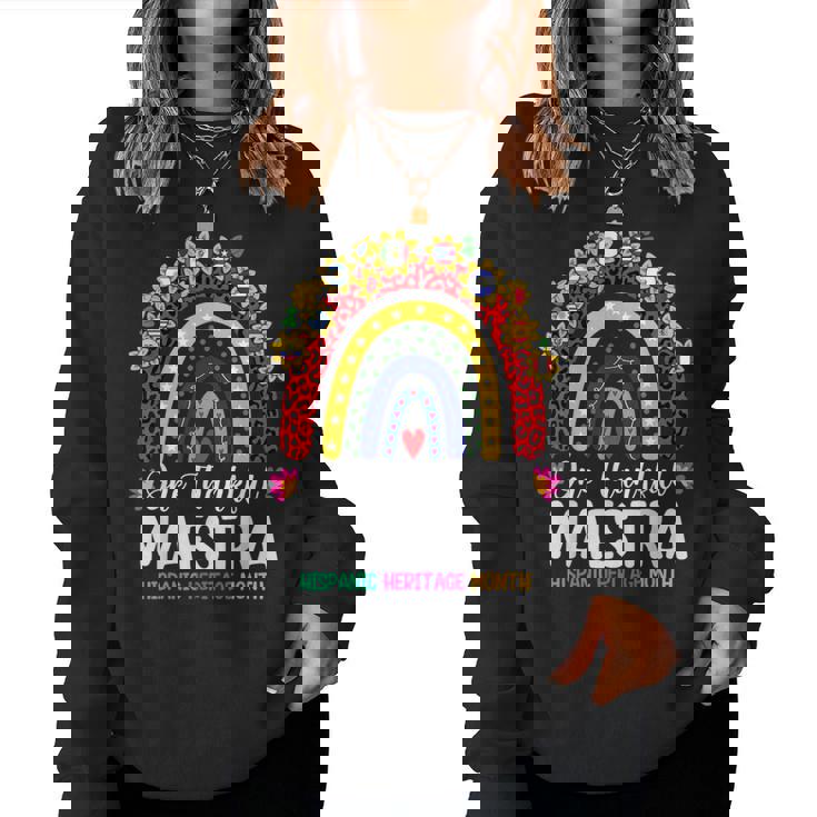 Hispanic Heritage Month Teacher Latina Countries Flags Women Sweatshirt