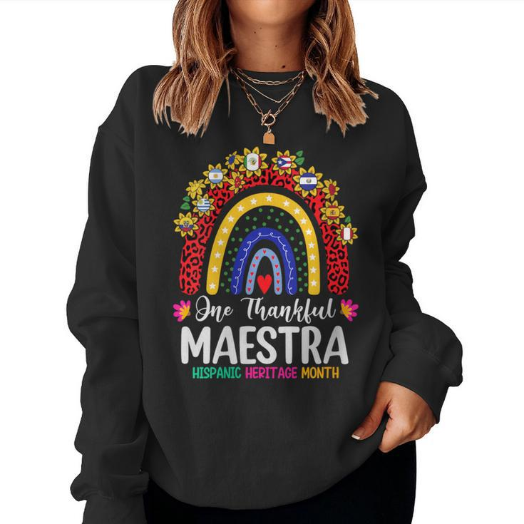 Hispanic Heritage Month Teacher Latina Countries Flags Women Sweatshirt