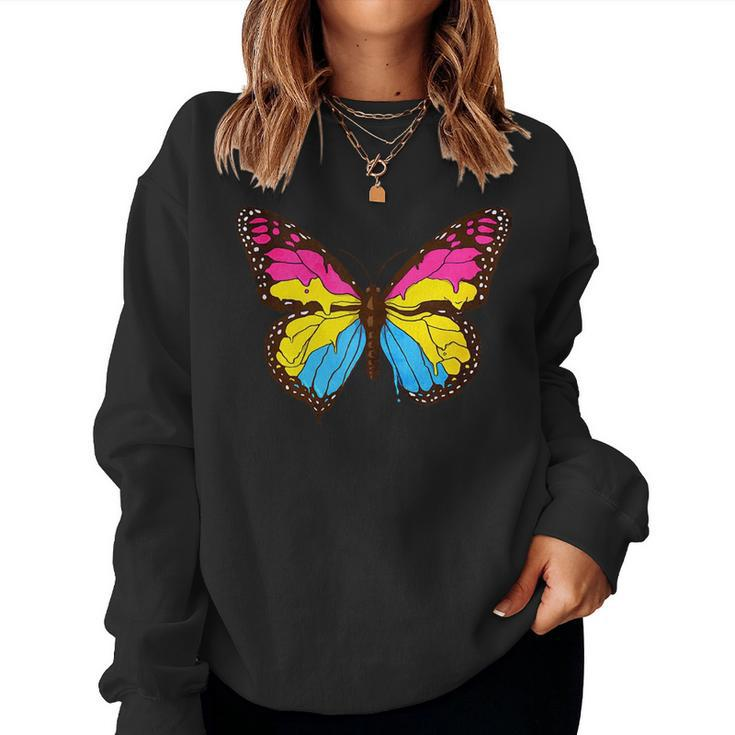 Pansexual Pride Pan Flag Butterfly Subtle Lgbtq Women Sweatshirt