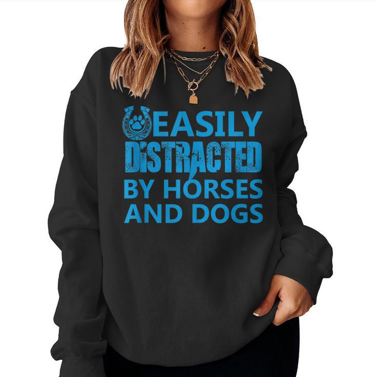 Paw Print Horse Shoe Equestrian Horse Riding For Women Women Sweatshirt