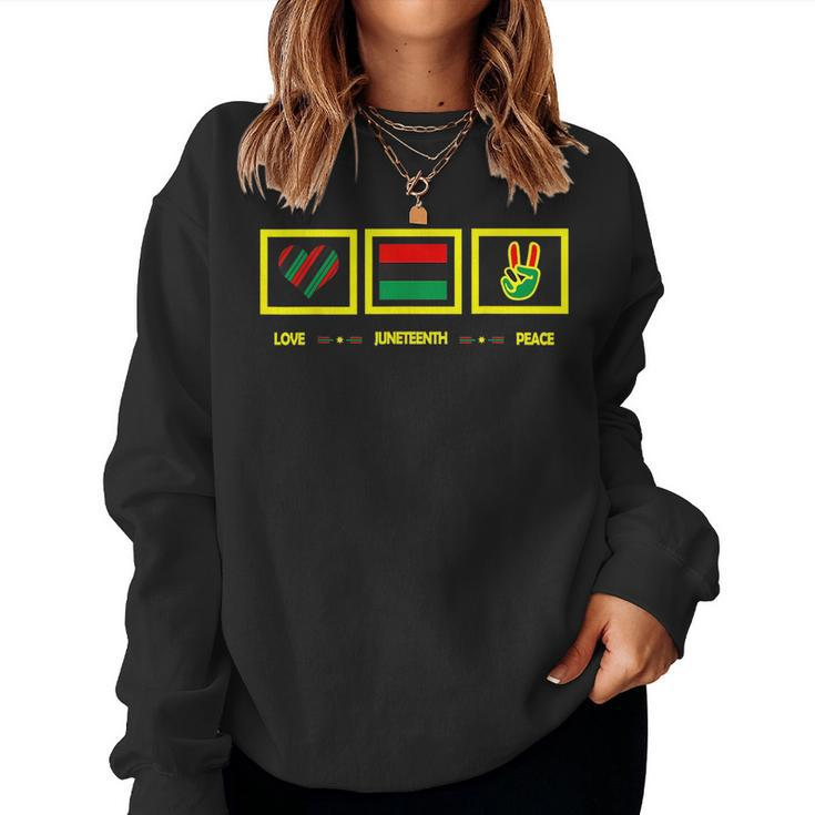 Peace Love Junenth Black Pride Women Black Queen & King Women Sweatshirt