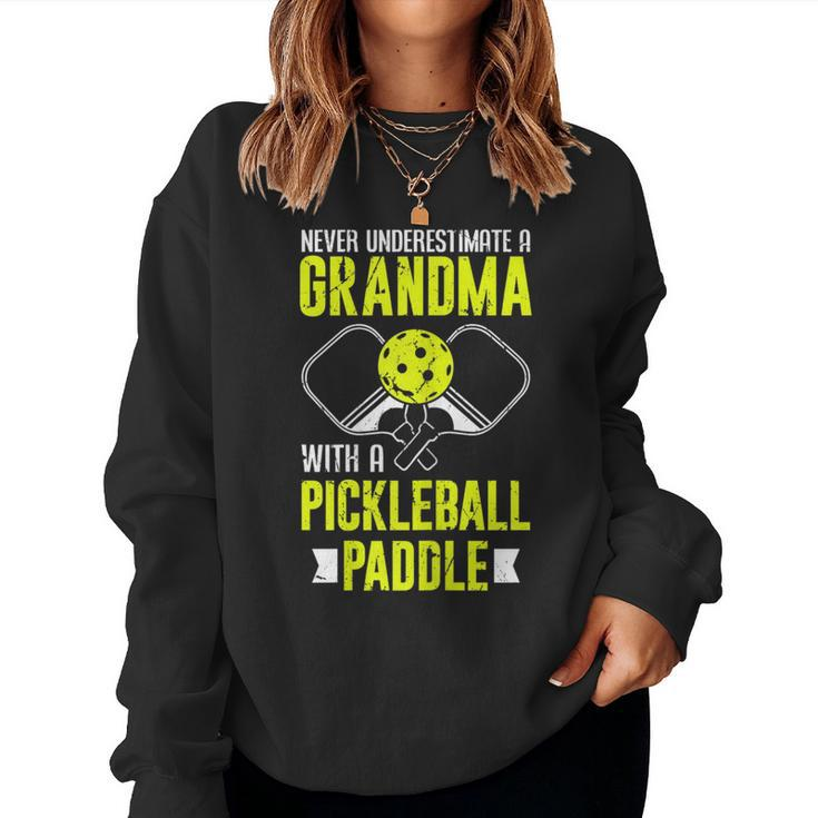 Pickleball Grandma Graphic For Women Pickleball Player Women Sweatshirt