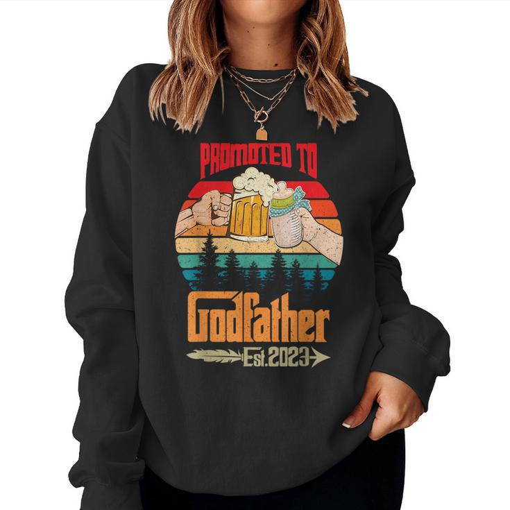 Promoted To Godfather Est 2023 For New Godfather Women Sweatshirt