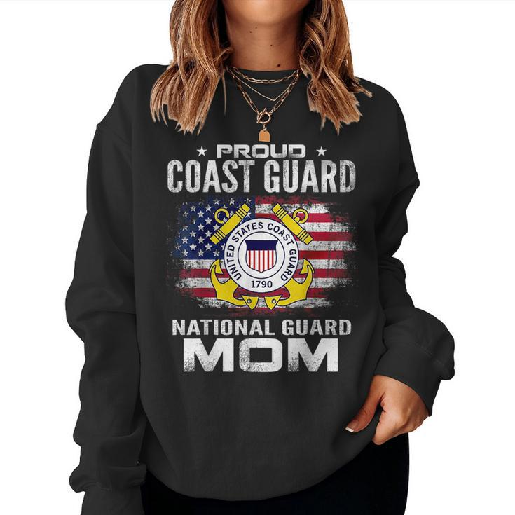 Proud Coast Guard National Guard Mom Veteran Day For Mom Women Sweatshirt