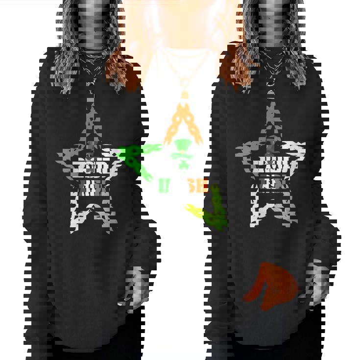 Proud Irish St Patricks Day Colorful Celtic Pride Women Sweatshirt