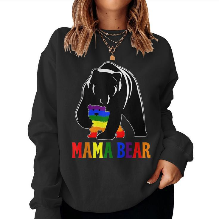 Proud Mommy Lgbtq Lgbt Mom Pride Month Mama Bear Women Sweatshirt