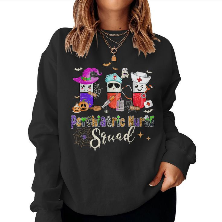 Psych Nurse Squad Boo Nurse Spooky Season Halloween Nursing Women Sweatshirt