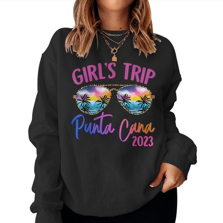 Punta Cana 2023 Girls Trip Sunglasses Summer Girlfriend Women Sweatshirt
