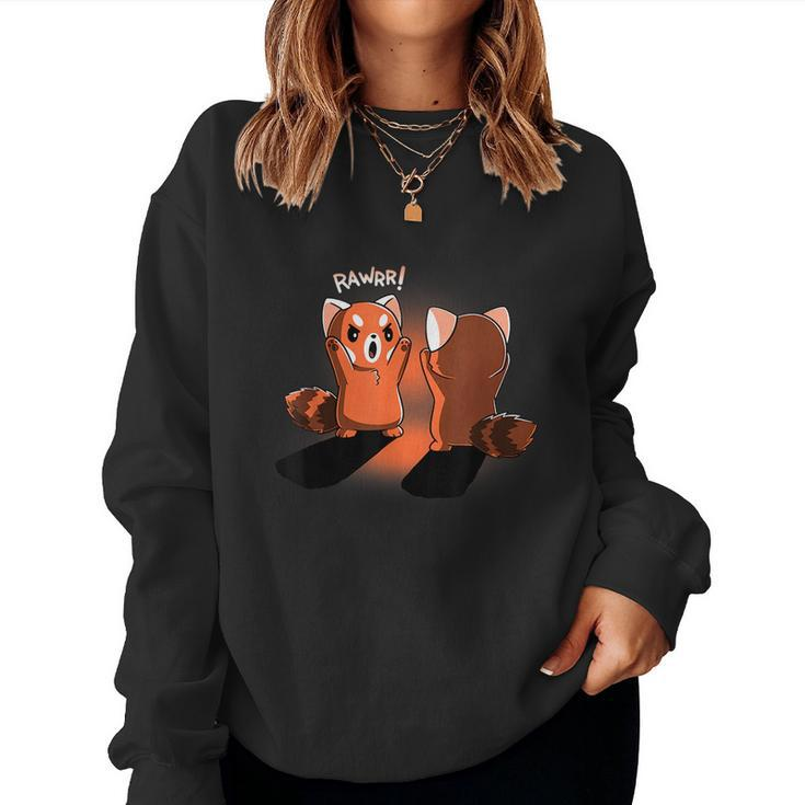 Rawr Cute Red Panda Ferocity Rawsome Women Sweatshirt