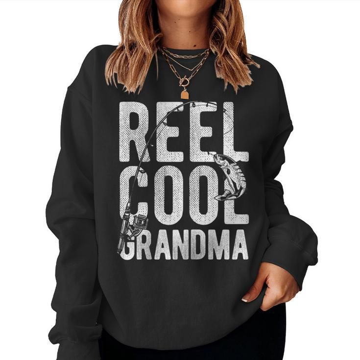 Reel Cool Grandma Retro Fishing Lover Women Sweatshirt