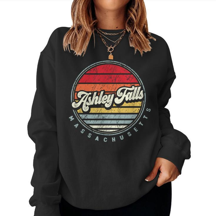 Retro Ashley Falls Home State Cool 70S Style Sunset Women Sweatshirt