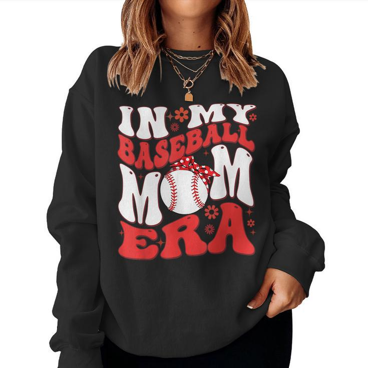 Retro In My Baseball Mom Era Mama Boy Women Sweatshirt
