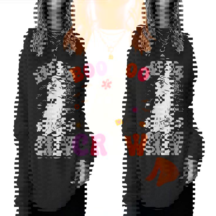 Retro Boo Boo Crew Nurse Ghost Halloween Nurse Women Sweatshirt