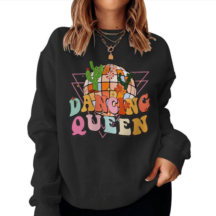Retro Disco Bride Dancing Queens Bachelorette Party Matching Women Sweatshirt