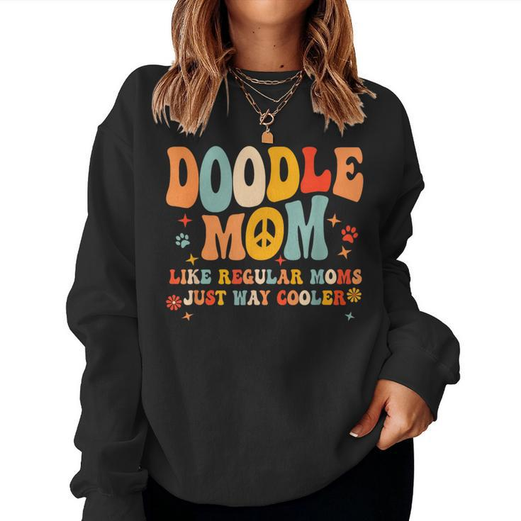 Retro Groovy Its Me The Cool Doodle Mom For Women For Mom Women Sweatshirt