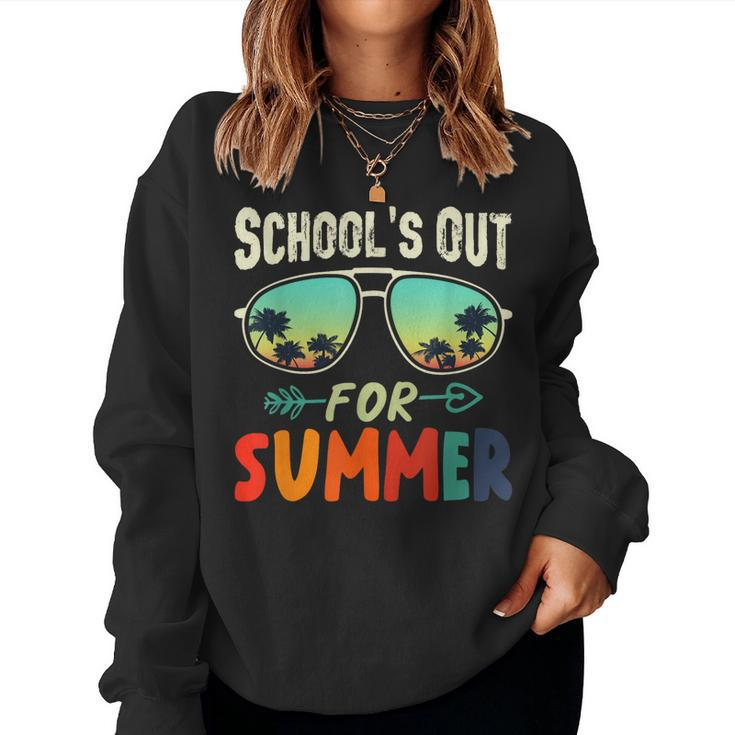 Retro Schools Out For Summer Ladies Women Kids Teacher Women Sweatshirt
