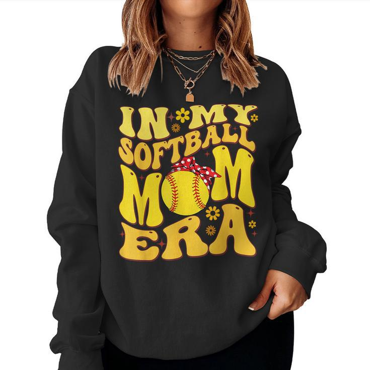 Retro In My Softball Mom Era Mama Boy Women Sweatshirt
