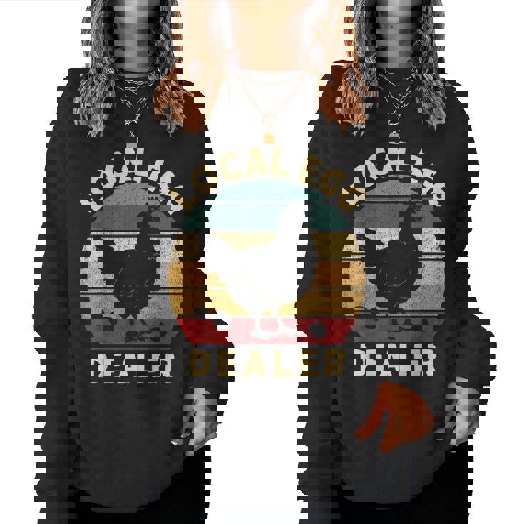 Retro Vintage Local Egg Dealer Farmer Chicken Egg Lover Women Sweatshirt