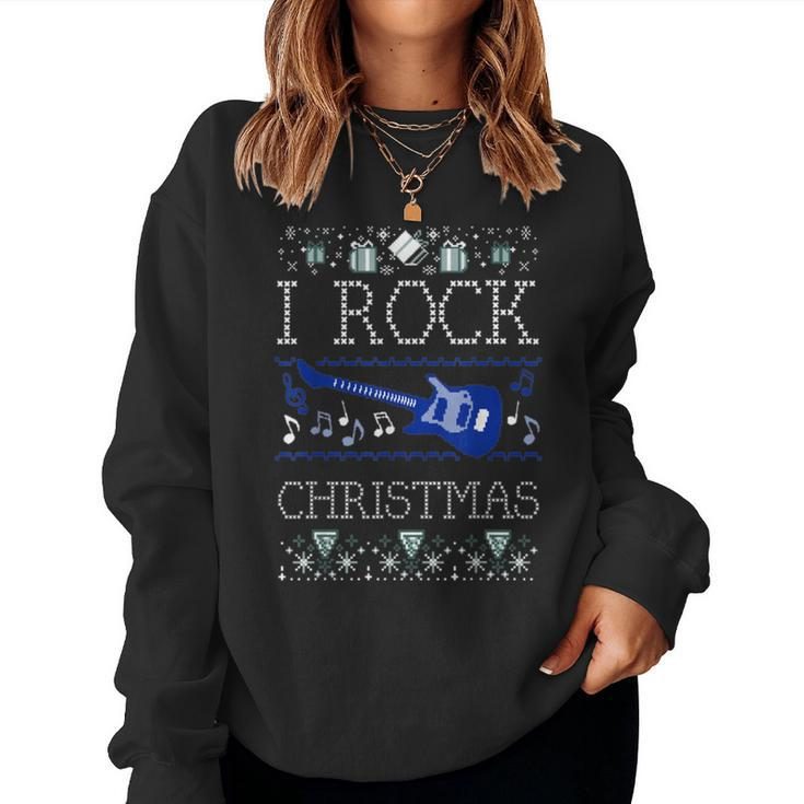 I Rock Guitar Ugly Christmas Sweaters Women Sweatshirt