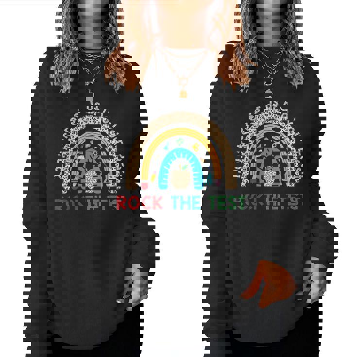 Rock The Test Don't Stress Just Do Best Teacher Women Sweatshirt