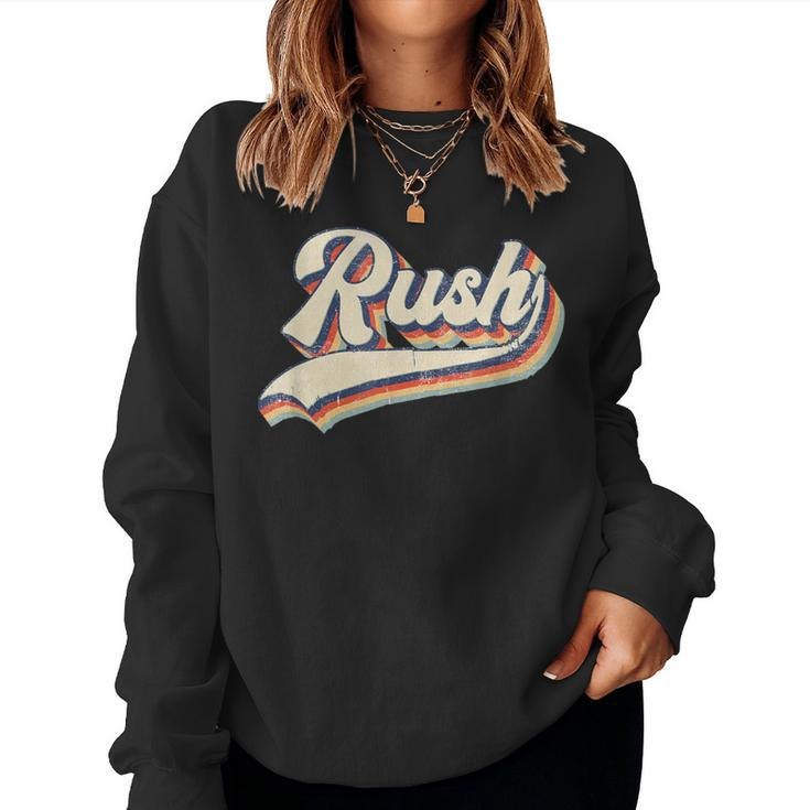 Rush Surname Vintage Retro Boy Girl Women Sweatshirt