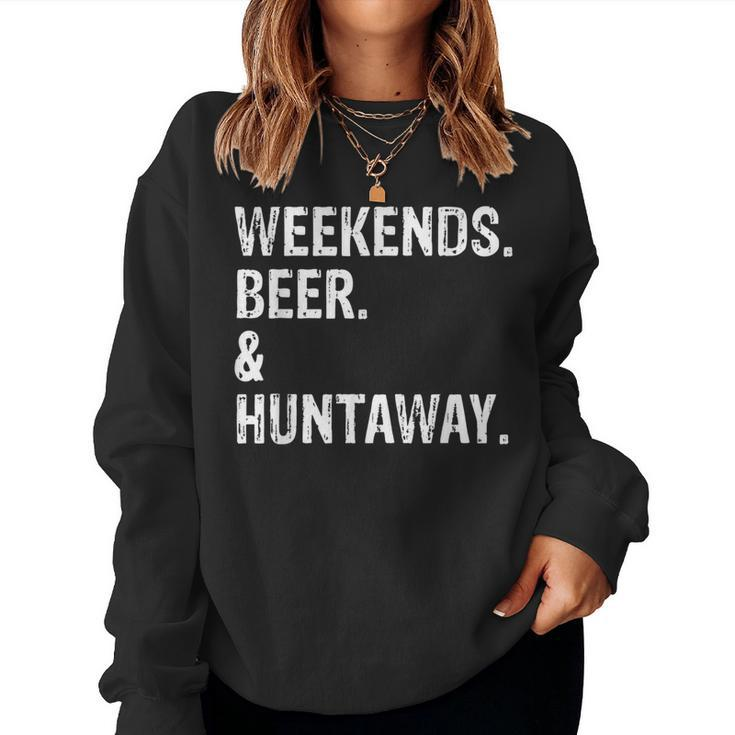 Weekends Beer And Huntaway New Zealand Huntaway Dog Women Sweatshirt