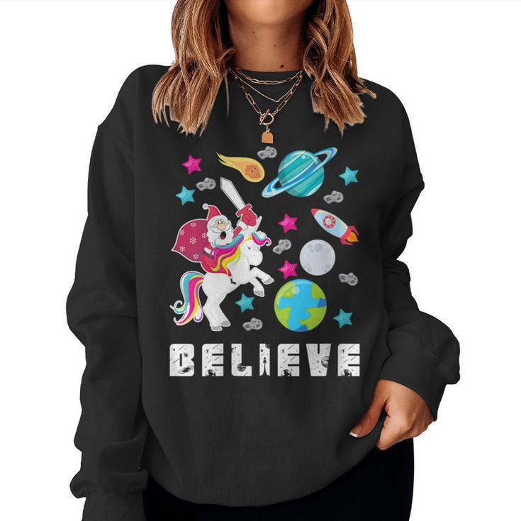 Santa Believe Ugly Christmas Sweater Christmas Women Sweatshirt