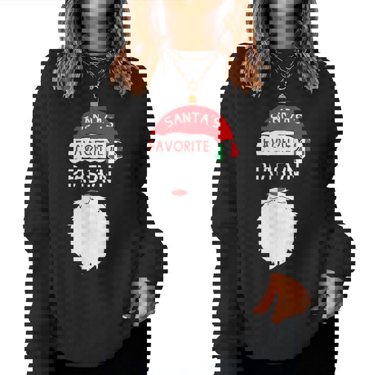 Santas Favorite Paisan Italian Pride Christmas Women Sweatshirt