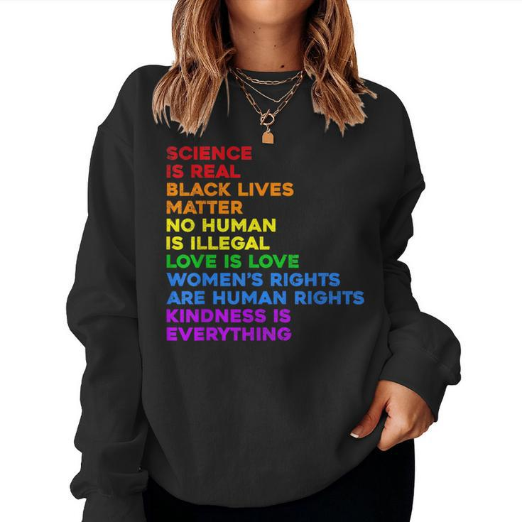 Science Is Real Love Is Love Womens Rights Gay Pride Lgbt Sweatshirt
