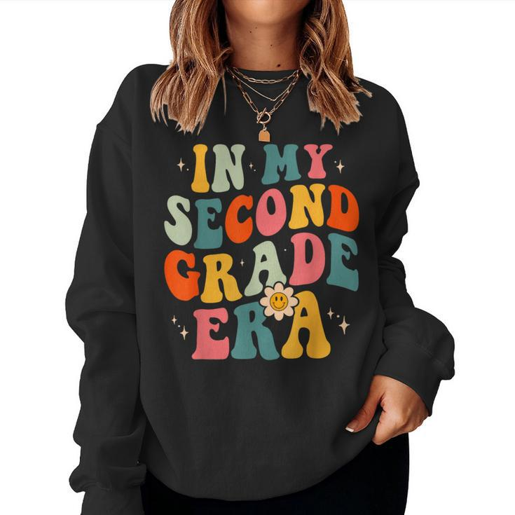 In My Second Grade Era  2Nd Grade Teacher Groovy Retro  Women Sweatshirt