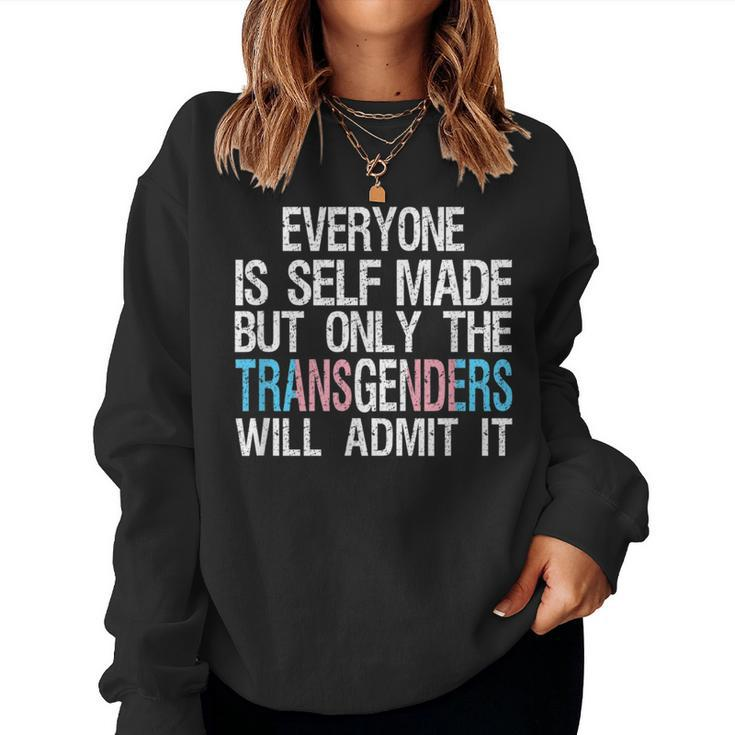 Self Made Transgender Man Women - Lgbt Trans Pride Flag Ftm Women Sweatshirt