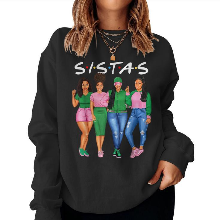 Sistas Melanin Black Black History Month African Queen Women Sweatshirt